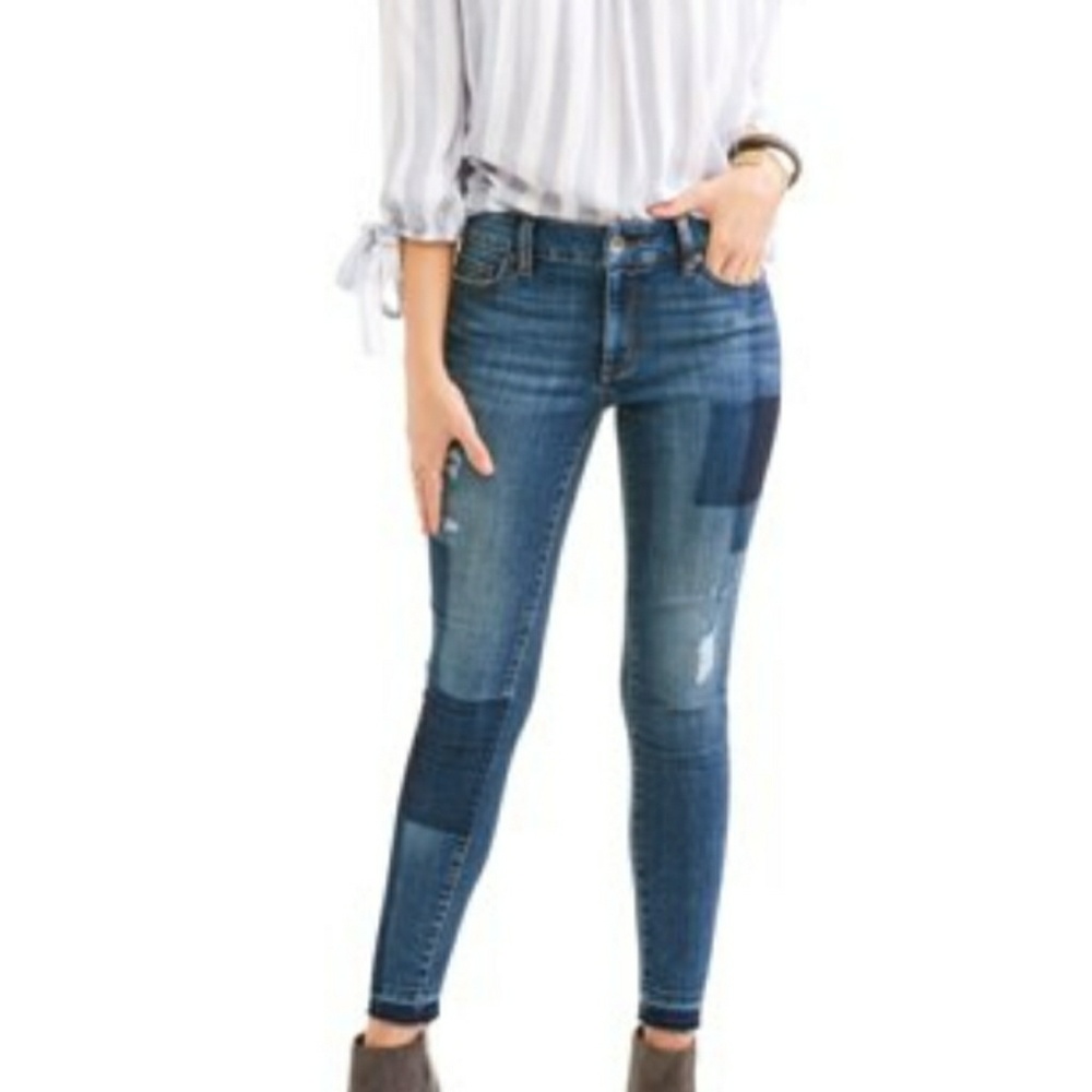 Faded Glory Women Shadow Patch Skinny Jeans - Picture 2 of 7